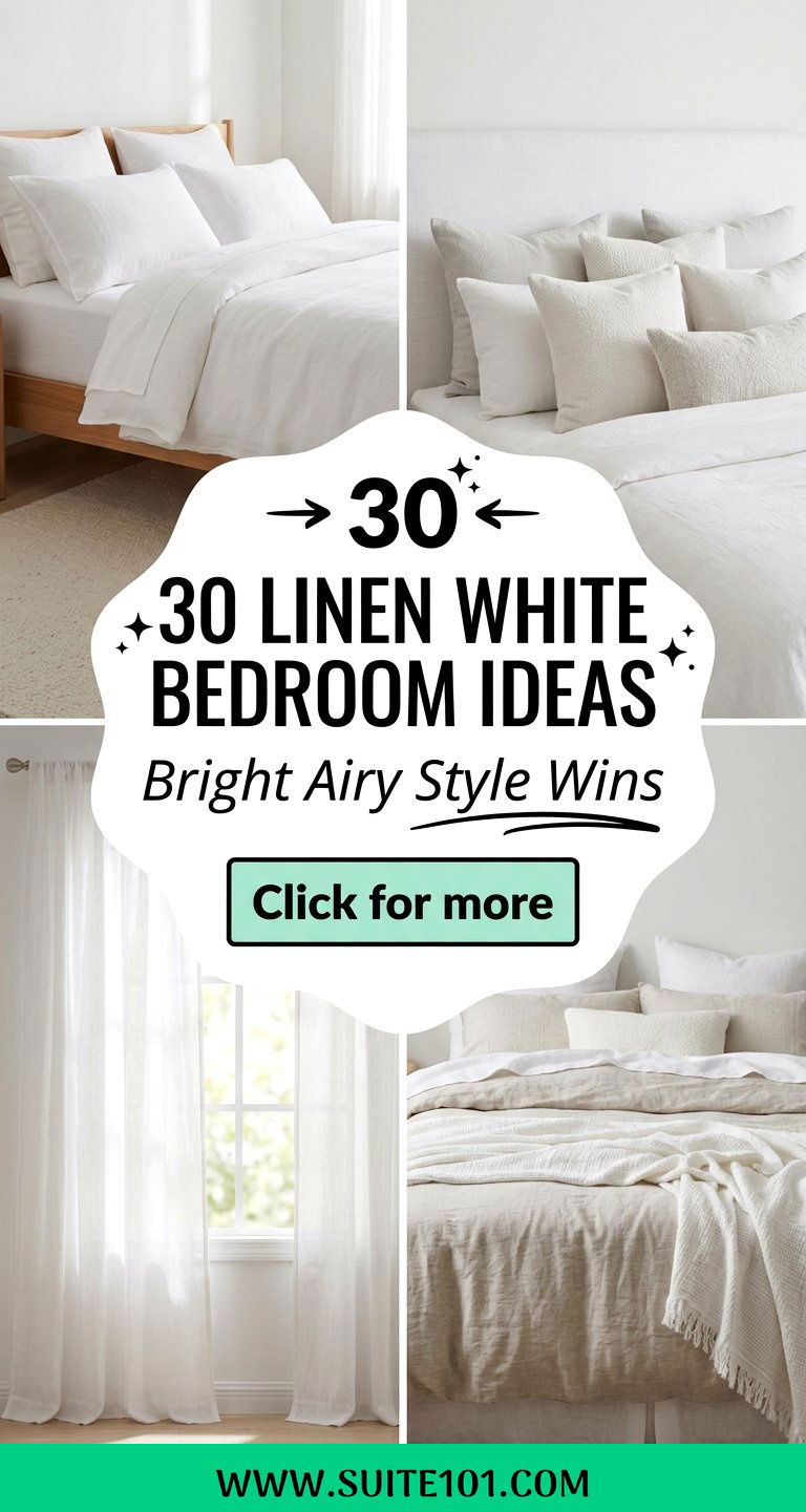 30 Linen White Bedroom Ideas for Bright Airy Style Wins - 30 Linen White Bedroom Ideas for Bright, Airy Style Wins
