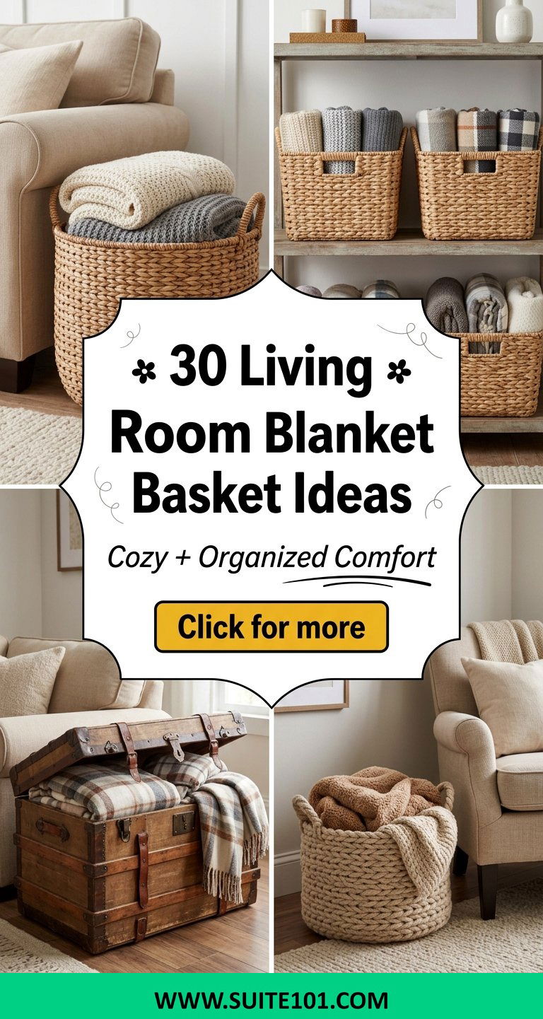 30 Living Room Blanket Basket Ideas for Cozy Organized Comfort - 30 Living Room Blanket Basket Ideas for Cozy, Organized Comfort