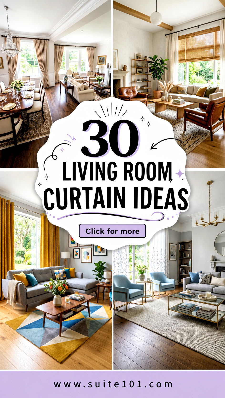 30 Living Room Curtain Ideas for Gorgeous Light Control - 30 Living Room Curtain Ideas for Gorgeous Light Control