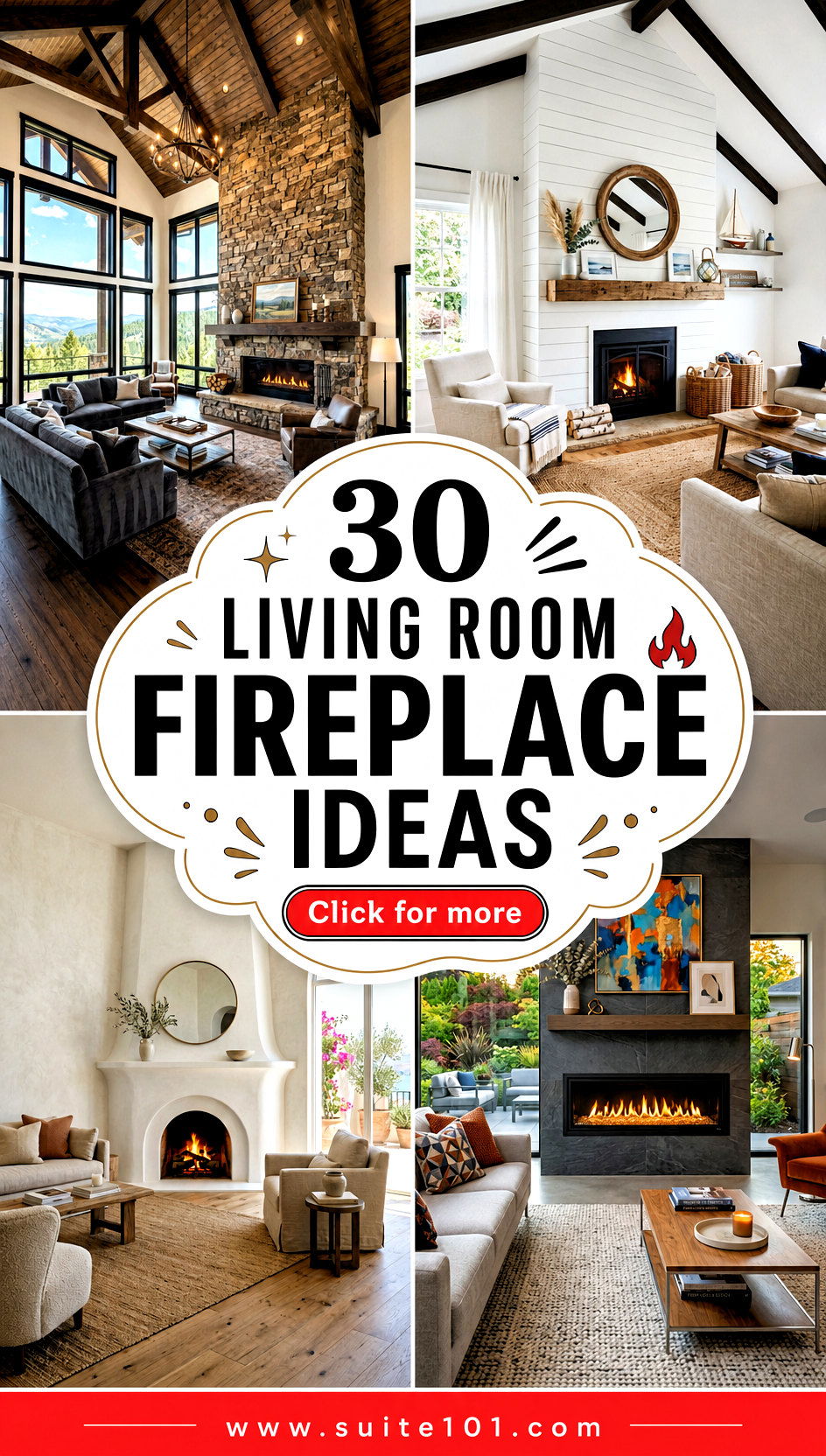 30 Living Room Fireplace Ideas to Make Cozy Nights Look Easy - 30 Living Room Fireplace Ideas to Make Cozy Nights Look Easy