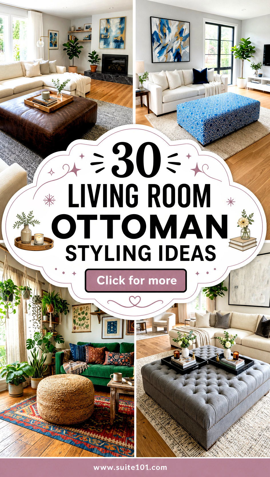 30 Living Room Ottoman Styling Ideas to Elevate Every Corner - 30 Living Room Ottoman Styling Ideas to Elevate Every Corner