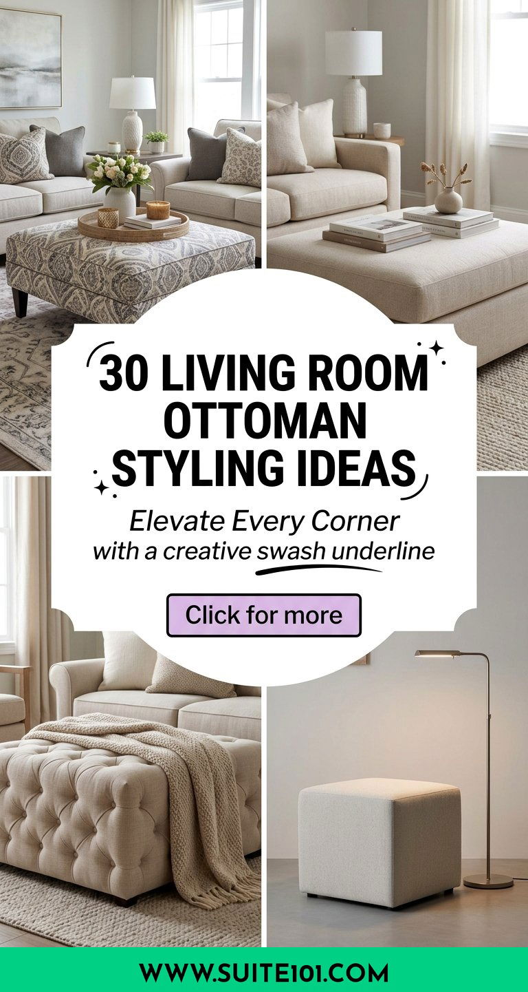 30 Living Room Ottoman Styling Ideas to Elevate Every Corner - 30 Living Room Ottoman Styling Ideas to Elevate Every Corner