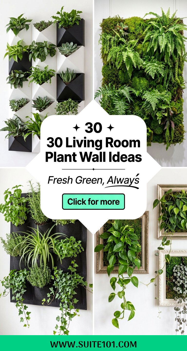30 Living Room Plant Wall Ideas for a Fresh Green Look Today - 30 Living Room Plant Wall Ideas for a Fresh Green Look Today