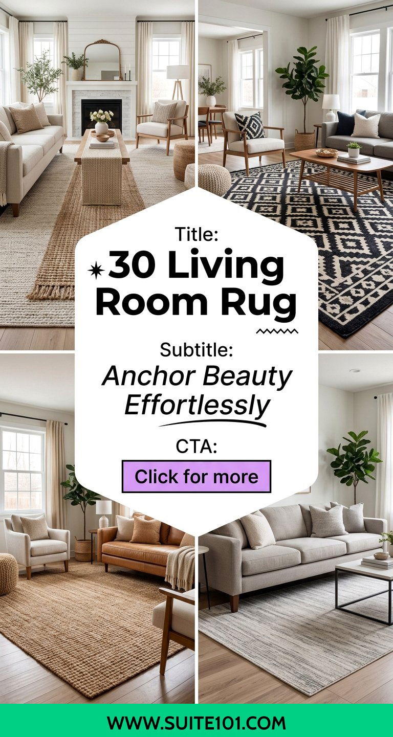 30 Living Room Rug Ideas to Anchor Your Space Beautifully - 30 Living Room Rug Ideas to Anchor Your Space Beautifully