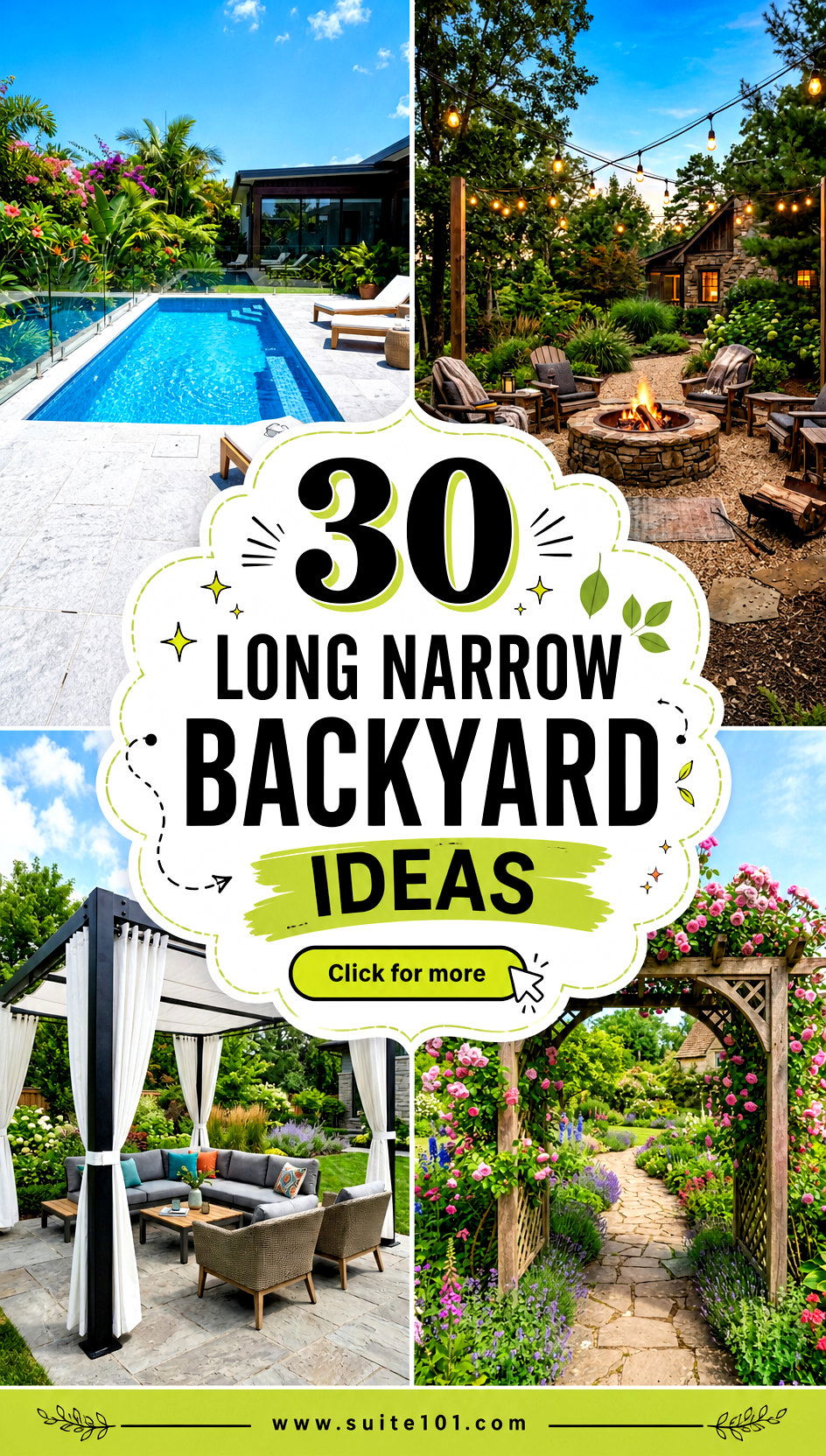 30 Long Narrow Backyard Ideas for Stylish Outdoor Space - 30 Long Narrow Backyard Ideas for Stylish Outdoor Space
