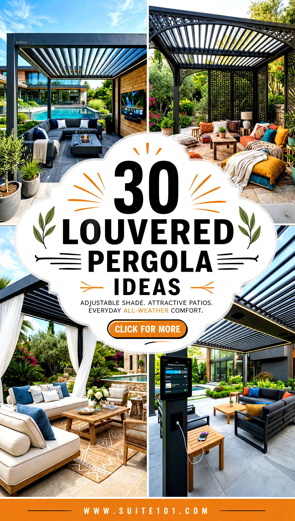 30 Louvered Pergola Ideas for Shade Style and Everyday Comfort - 30 Louvered Pergola Ideas for Shade, Style, and Everyday Comfort