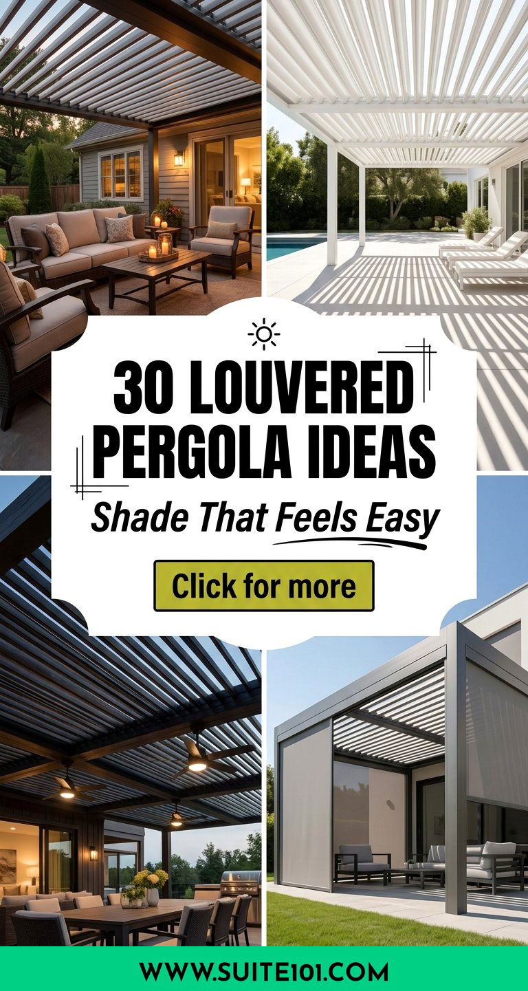 30 Louvered Pergola Ideas for Shade Style and Everyday Comfort - 30 Louvered Pergola Ideas for Shade, Style, and Everyday Comfort