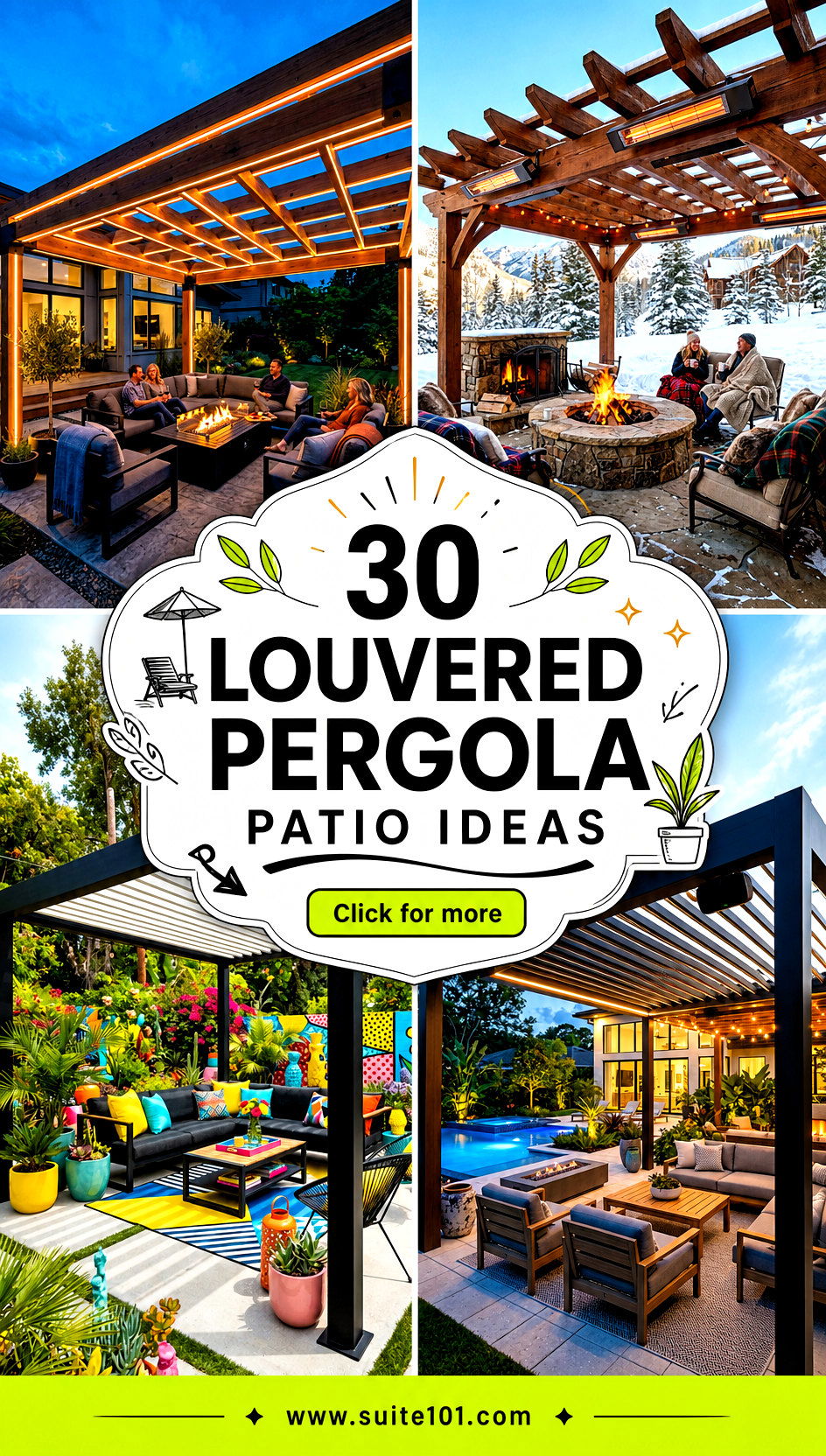 30 Louvered Pergola Patio Ideas for Shaded Stylish Outdoors - 30 Louvered Pergola Patio Ideas for Shaded, Stylish Outdoors
