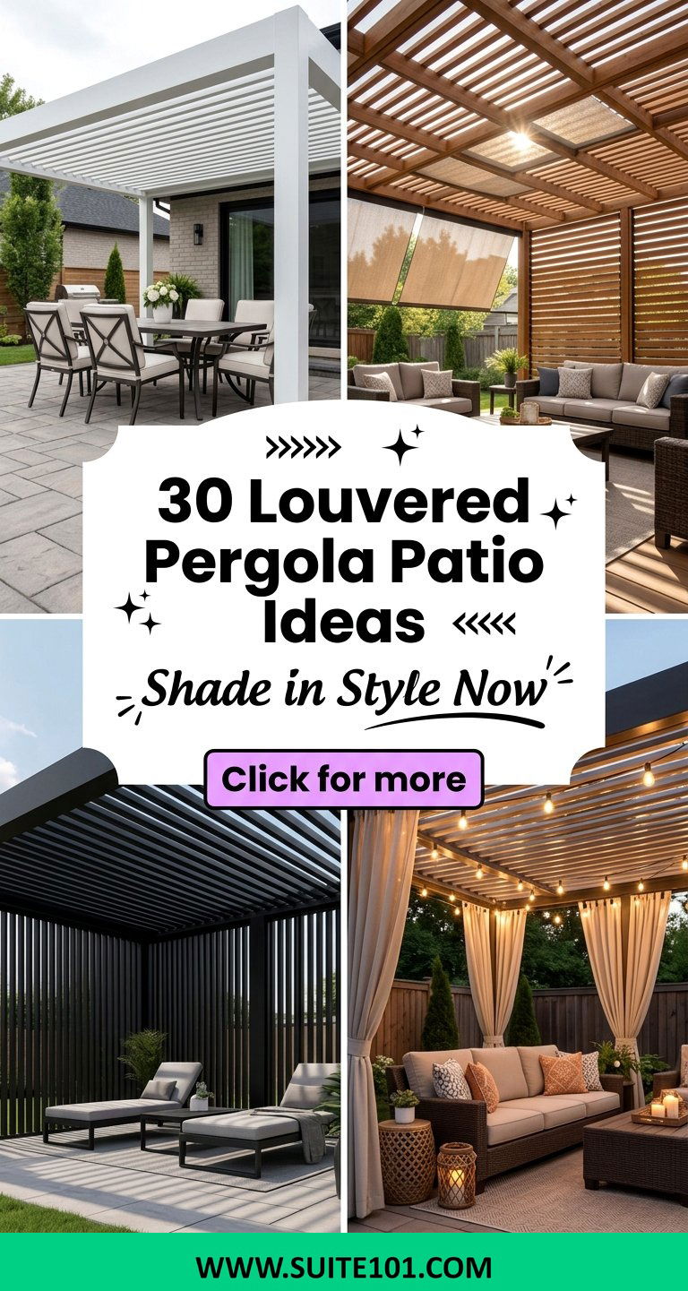30 Louvered Pergola Patio Ideas for Shaded Stylish Outdoors - 30 Louvered Pergola Patio Ideas for Shaded, Stylish Outdoors