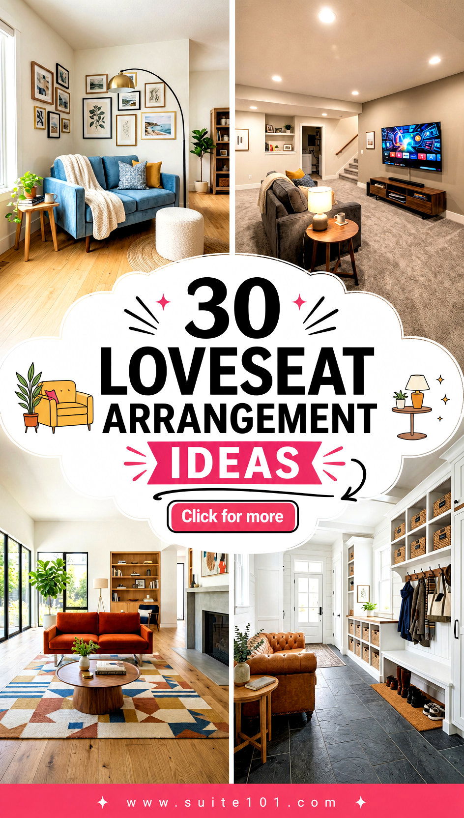 30 Loveseat Arrangement Ideas That Make Small Rooms Feel Bigger - 30 Loveseat Arrangement Ideas That Make Small Rooms Feel Bigger