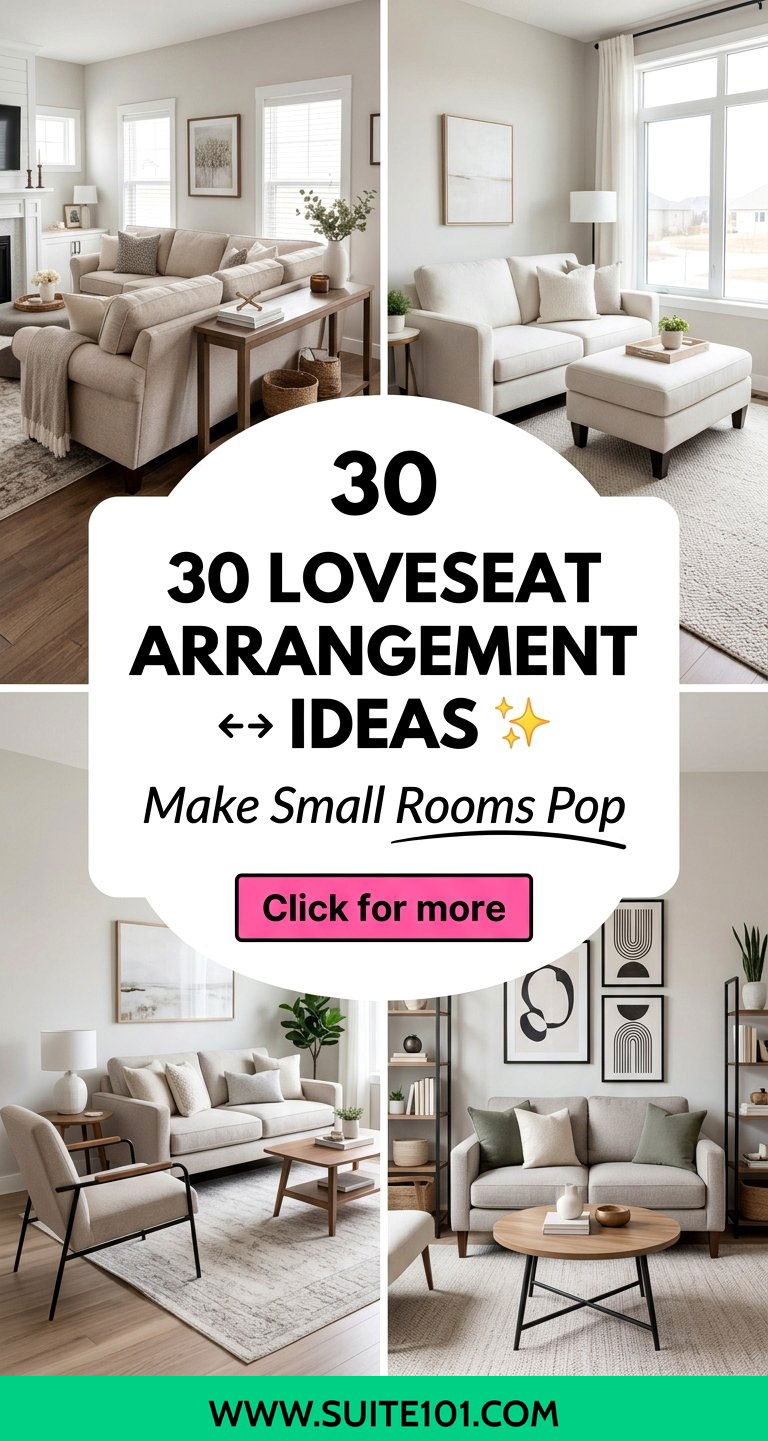 30 Loveseat Arrangement Ideas That Make Small Rooms Feel Bigger - 30 Loveseat Arrangement Ideas That Make Small Rooms Feel Bigger