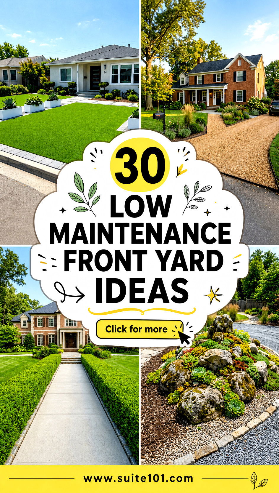30 Low Maintenance Front Yard Ideas for Instant Easy Curb Appeal - 30 Low Maintenance Front Yard Ideas for Instant, Easy Curb Appeal