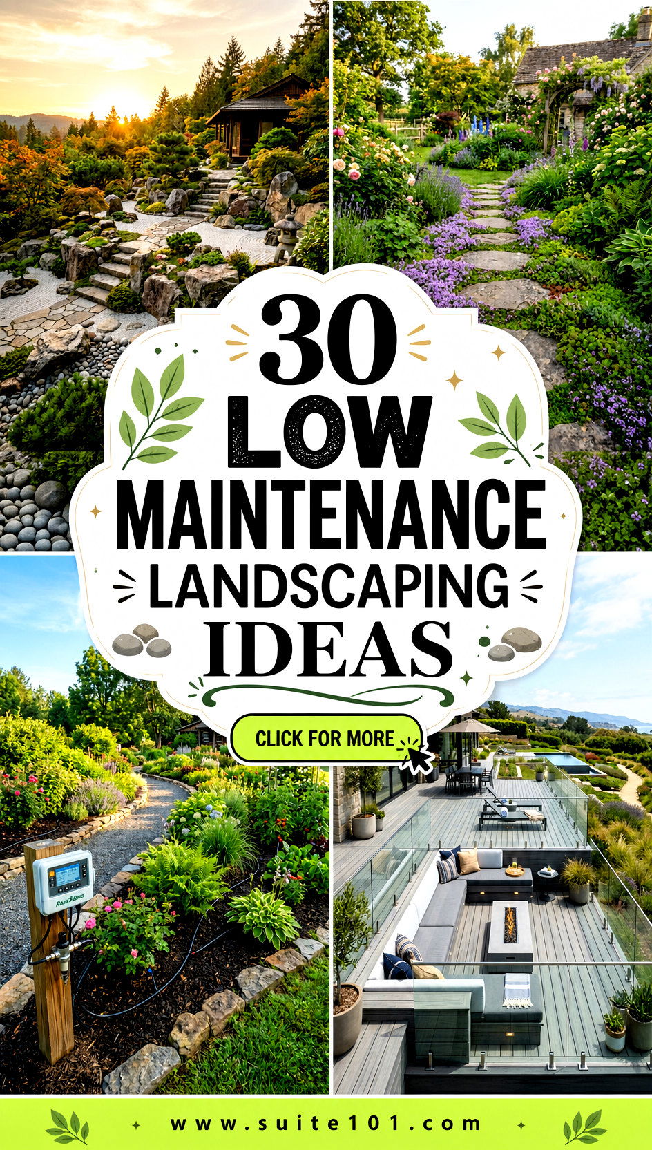 30 Low Maintenance Landscaping Ideas for a Beautiful Easy Garden - 30 Low Maintenance Landscaping Ideas for a Beautiful, Easy Garden