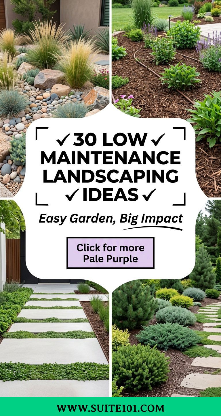 30 Low Maintenance Landscaping Ideas for a Beautiful Easy Garden - 30 Low Maintenance Landscaping Ideas for a Beautiful, Easy Garden