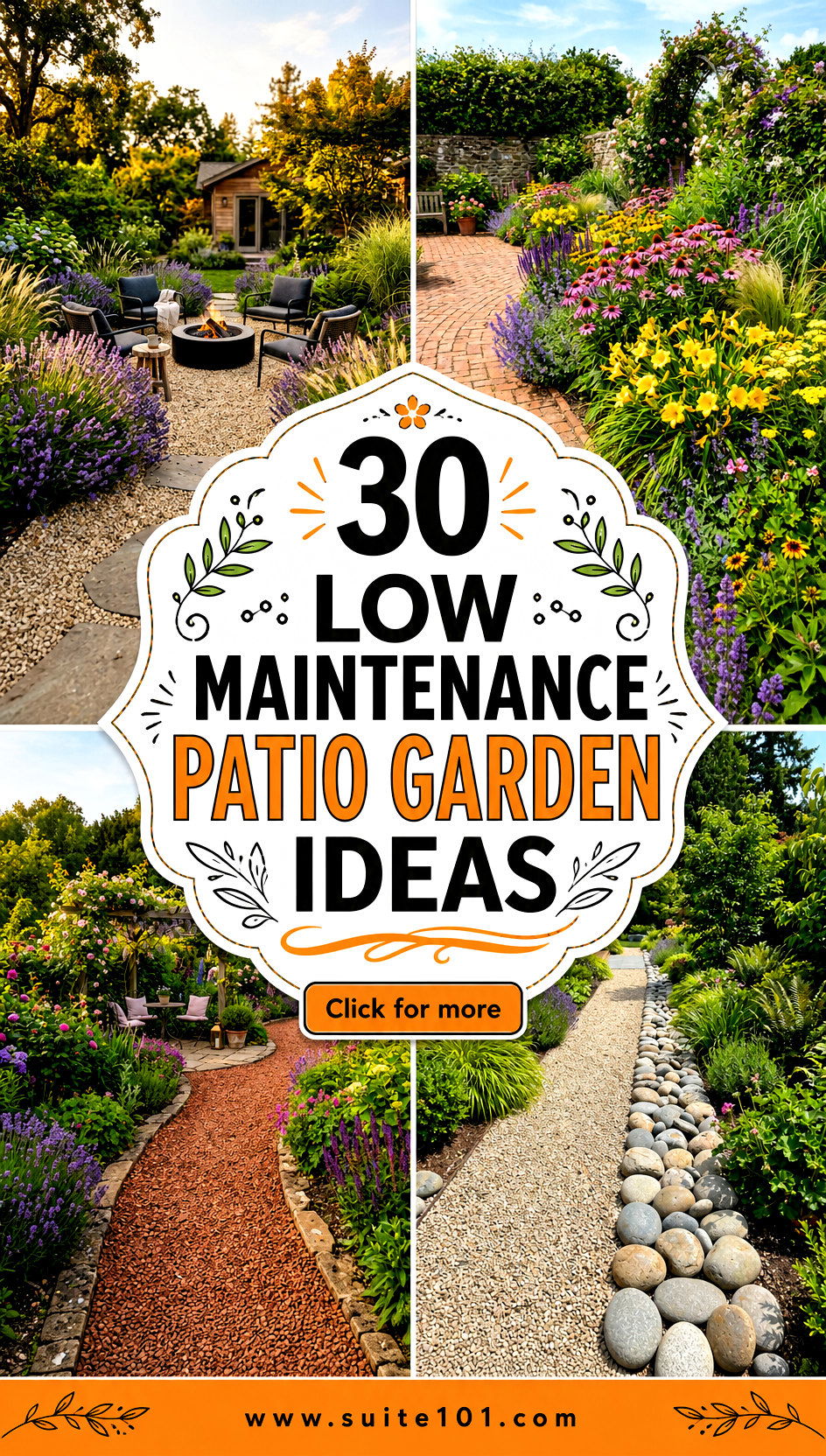 30 Low Maintenance Patio Garden Ideas for Effortless Curb Charm - 30 Low Maintenance Patio Garden Ideas for Effortless Curb Charm
