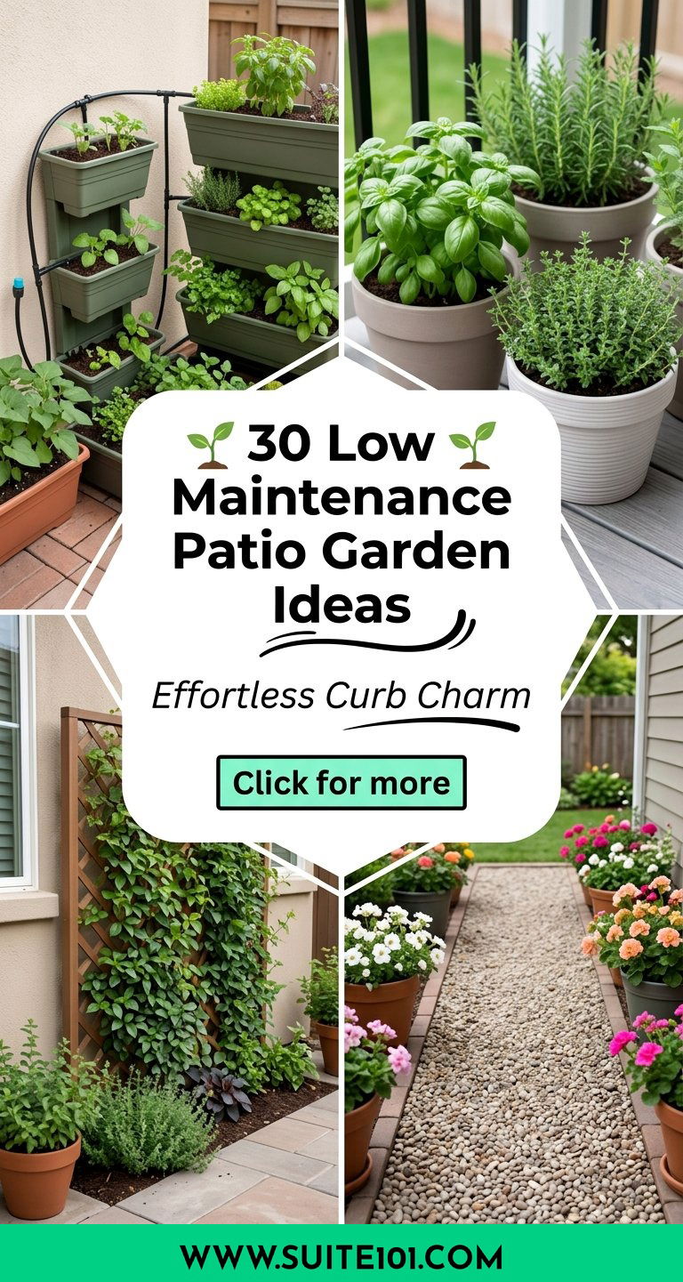 30 Low Maintenance Patio Garden Ideas for Effortless Curb Charm - 30 Low Maintenance Patio Garden Ideas for Effortless Curb Charm