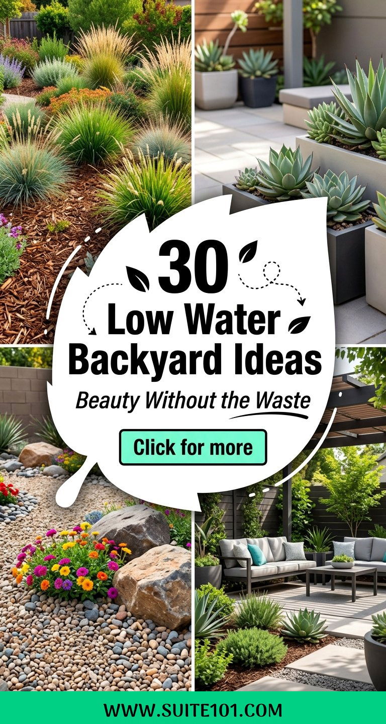 30 Low Water Backyard Ideas to Cut Waste Without Losing Beauty - 30 Low Water Backyard Ideas to Cut Waste Without Losing Beauty