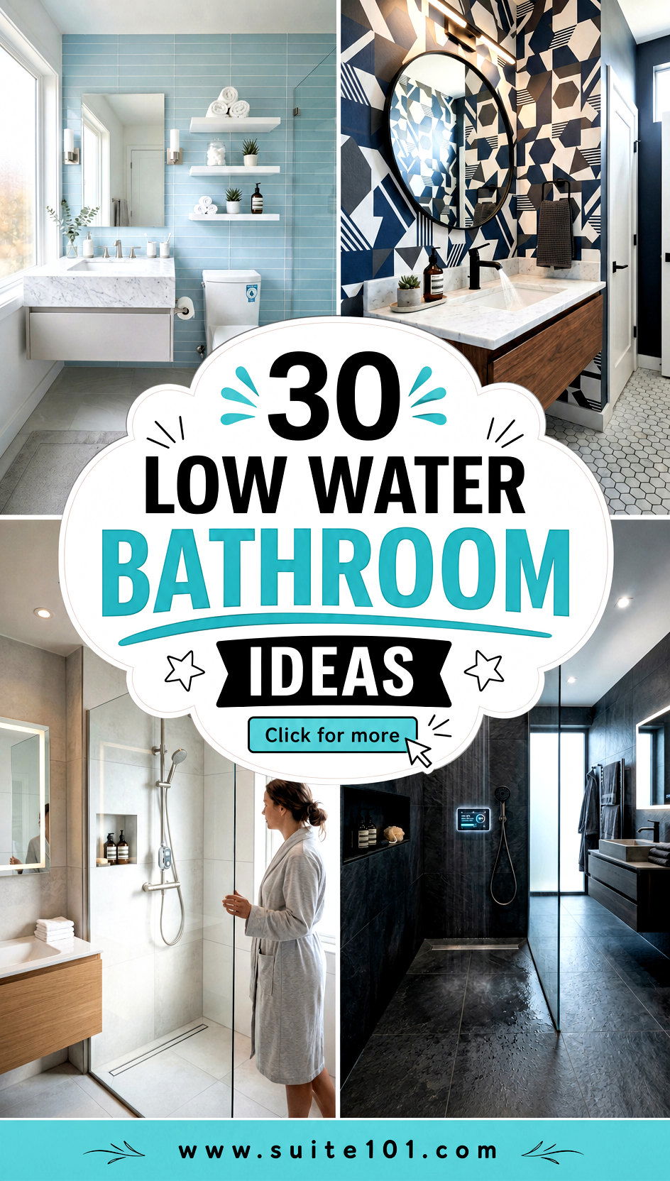 30 Low Water Bathroom Ideas to Save Water and Look Stylish - 30 Low Water Bathroom Ideas to Save Water and Look Stylish
