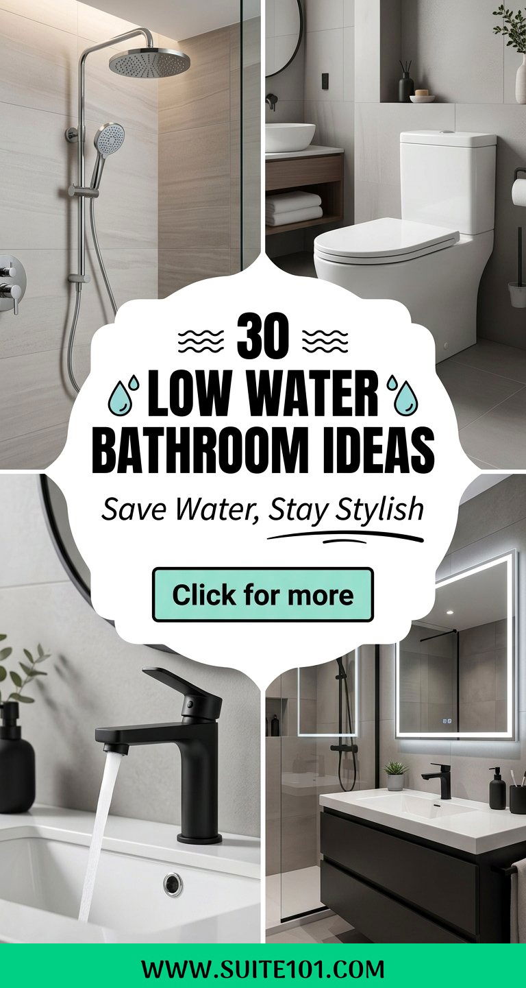 30 Low Water Bathroom Ideas to Save Water and Look Stylish - 30 Low Water Bathroom Ideas to Save Water and Look Stylish