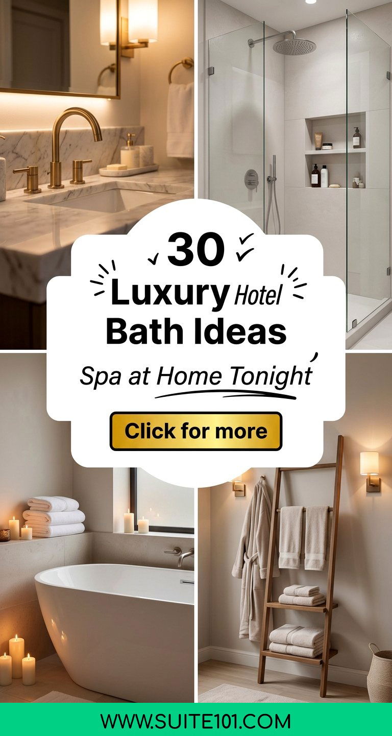 30 Luxury Hotel Bath Ideas for a Spa-Like Bathroom At Home - 30 Luxury Hotel Bath Ideas for a Spa-Like Bathroom At Home