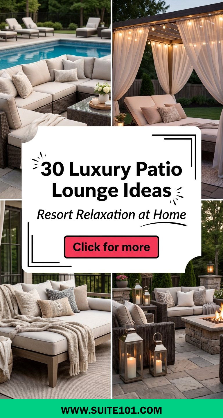 30 Luxury Patio Lounge Ideas for Resort-Style Relaxation at Home - 30 Luxury Patio Lounge Ideas for Resort-Style Relaxation at Home