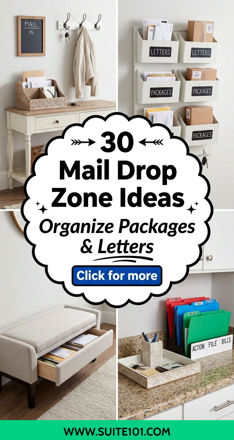 30 Mail Drop Zone Ideas to Organize Packages and Letters - 30 Mail Drop Zone Ideas to Organize Packages and Letters