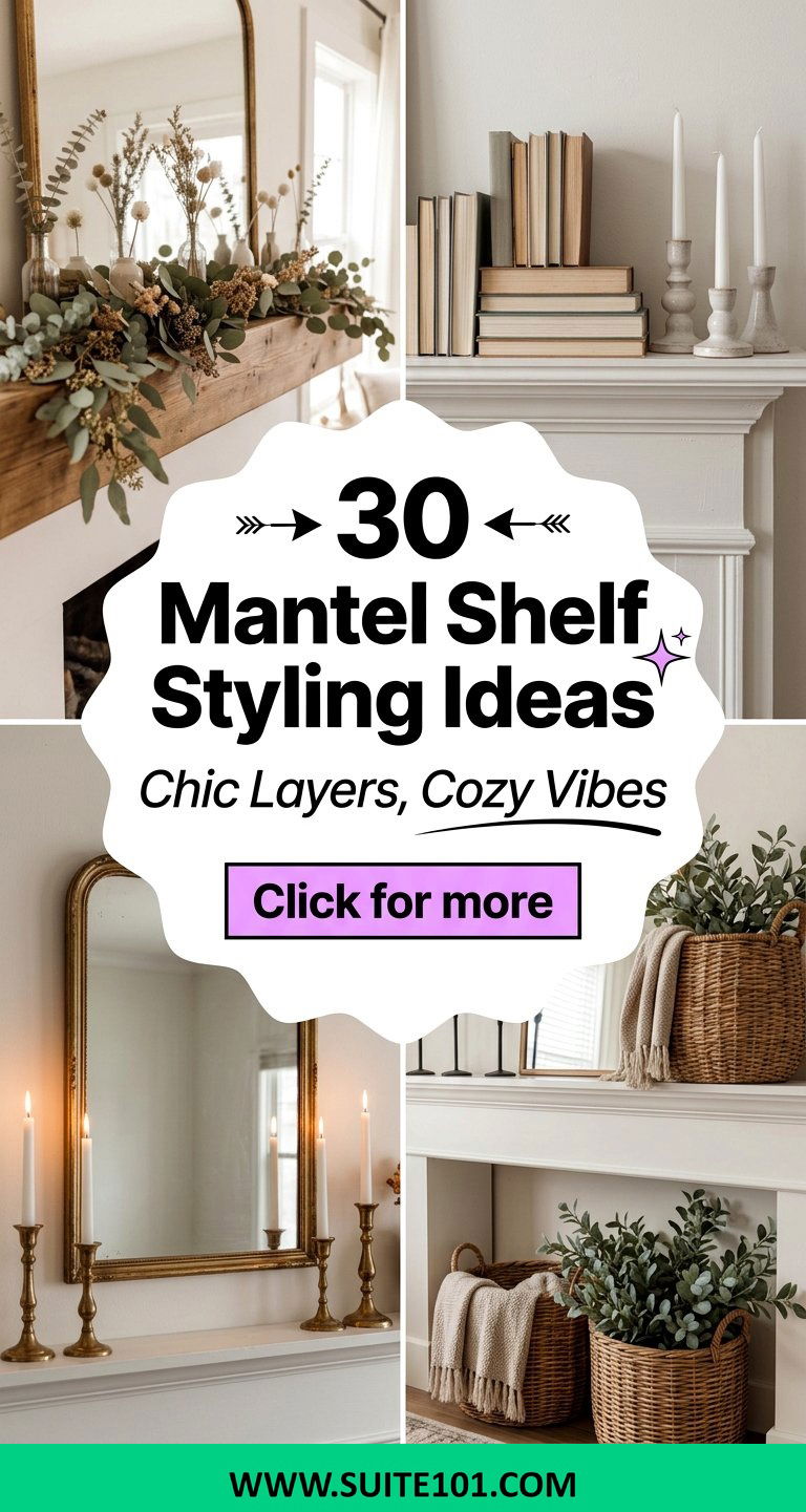 30 Mantel Shelf Styling Ideas for a Chic Cozier Living Room - 30 Mantel Shelf Styling Ideas for a Chic, Cozier Living Room
