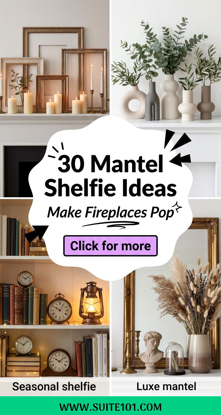 30 Mantel Shelfie Ideas That Make Every Fireplace Look Photogenic - 30 Mantel Shelfie Ideas That Make Every Fireplace Look Photogenic