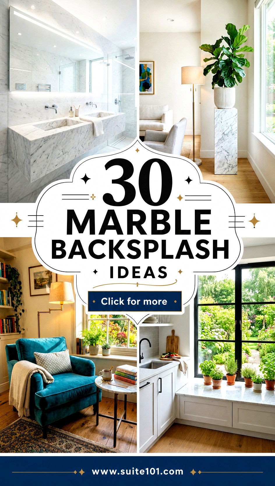 30 Marble Backsplash Ideas for a Luxe Kitchen Upgrade Today - 30 Marble Backsplash Ideas for a Luxe Kitchen Upgrade Today