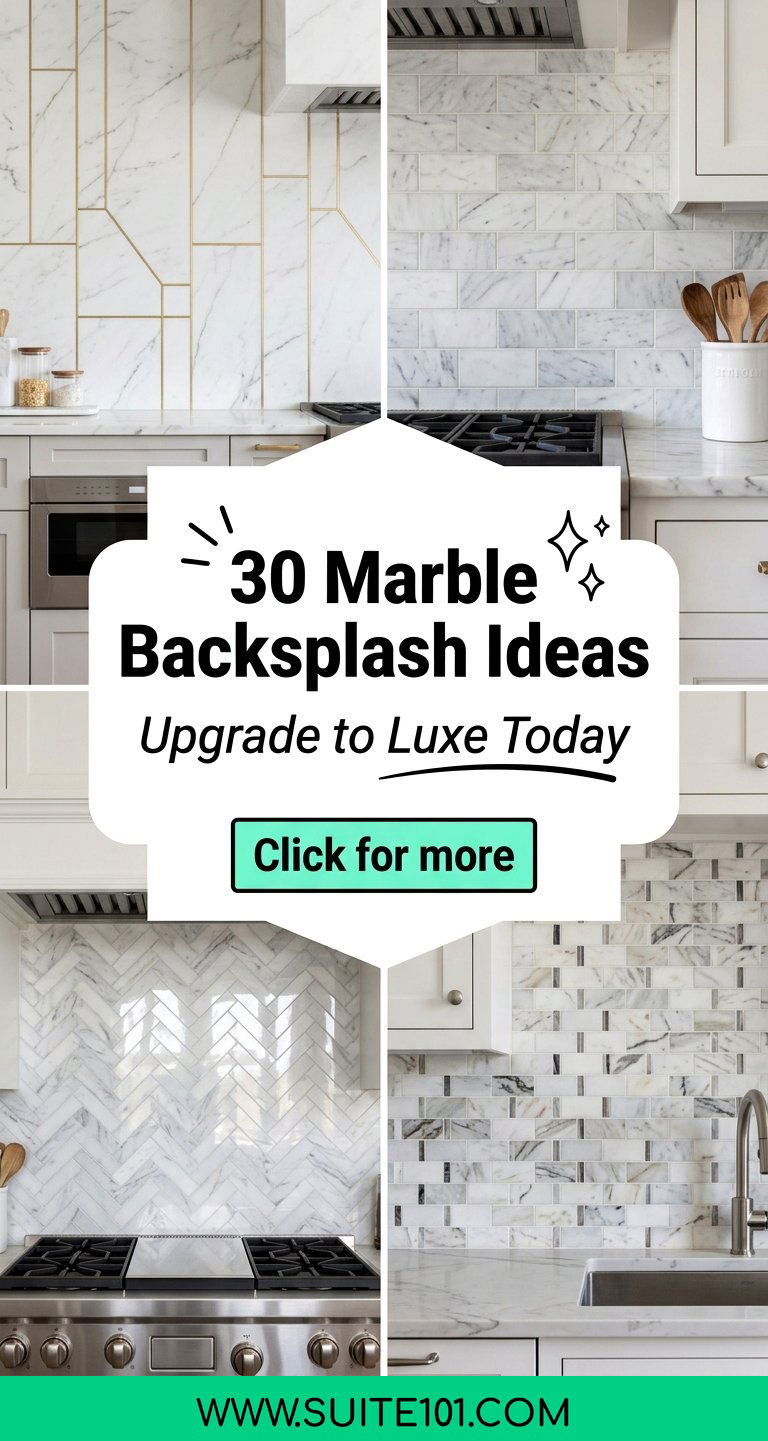 30 Marble Backsplash Ideas for a Luxe Kitchen Upgrade Today - 30 Marble Backsplash Ideas for a Luxe Kitchen Upgrade Today