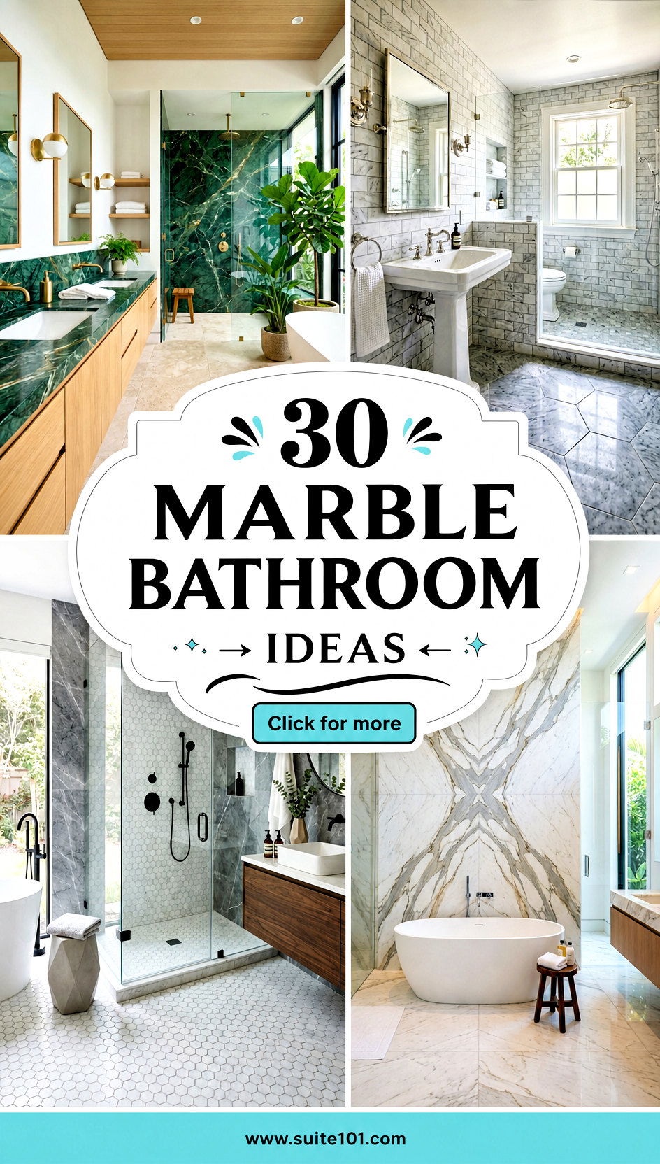 30 Marble Bathroom Ideas for a Spa-Like Look on Any Budget - 30 Marble Bathroom Ideas for a Spa-Like Look on Any Budget