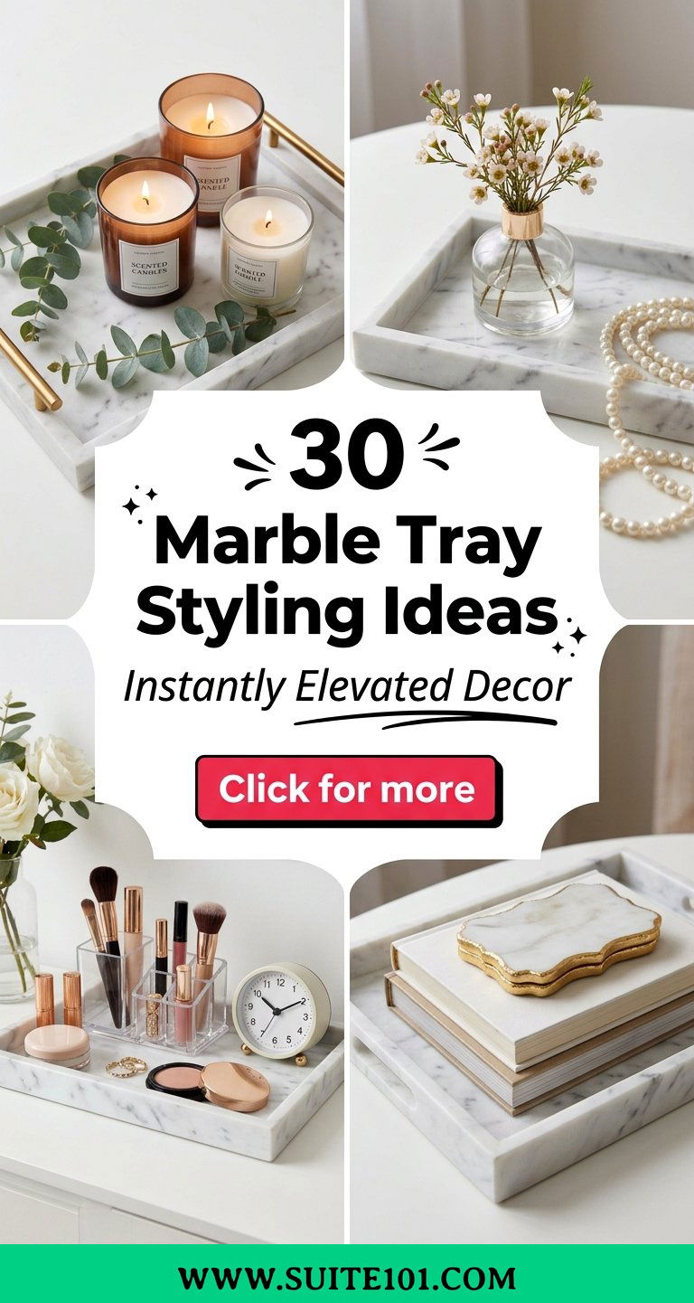 30 Marble Tray Styling Ideas for Instantly Elevated Decor - 30 Marble Tray Styling Ideas for Instantly Elevated Decor