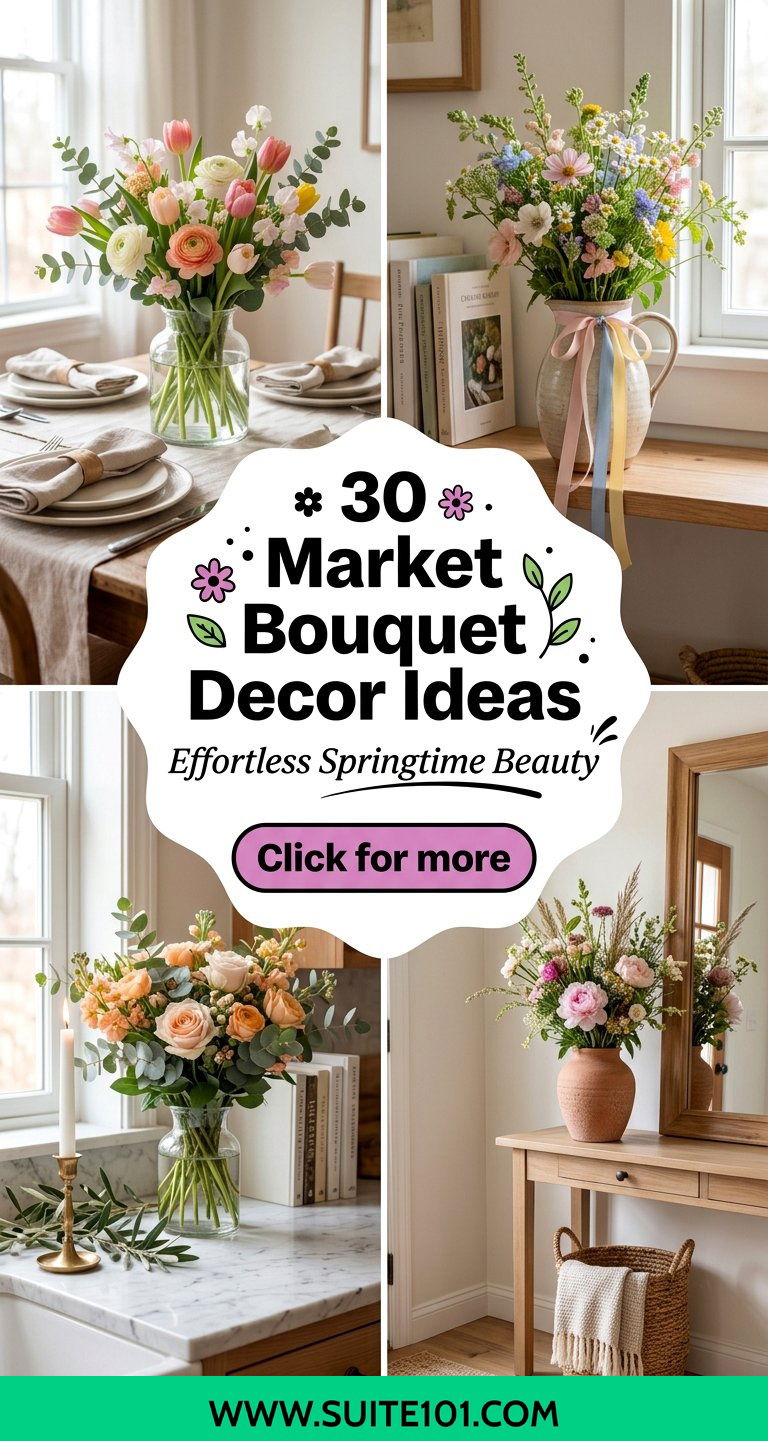 30 Market Bouquet Decor Ideas for Effortless Springtime Beauty - 30 Market Bouquet Decor Ideas for Effortless Springtime Beauty