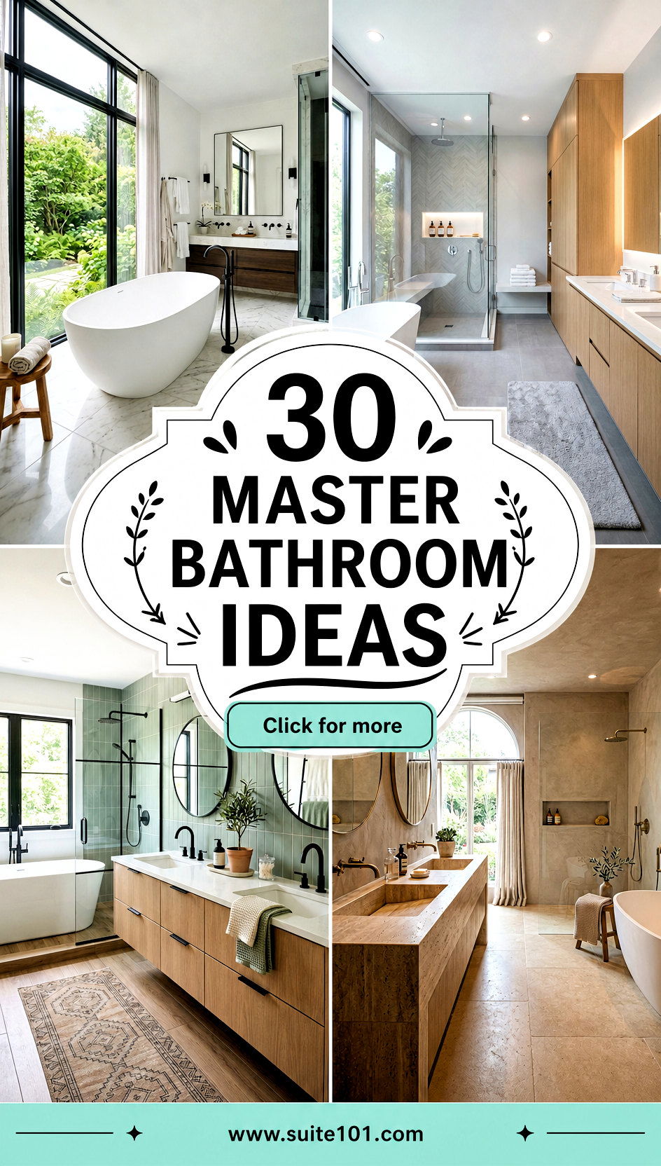 30 Master Bathroom Ideas for a Luxurious Modern Refresh - 30 Master Bathroom Ideas for a Luxurious, Modern Refresh