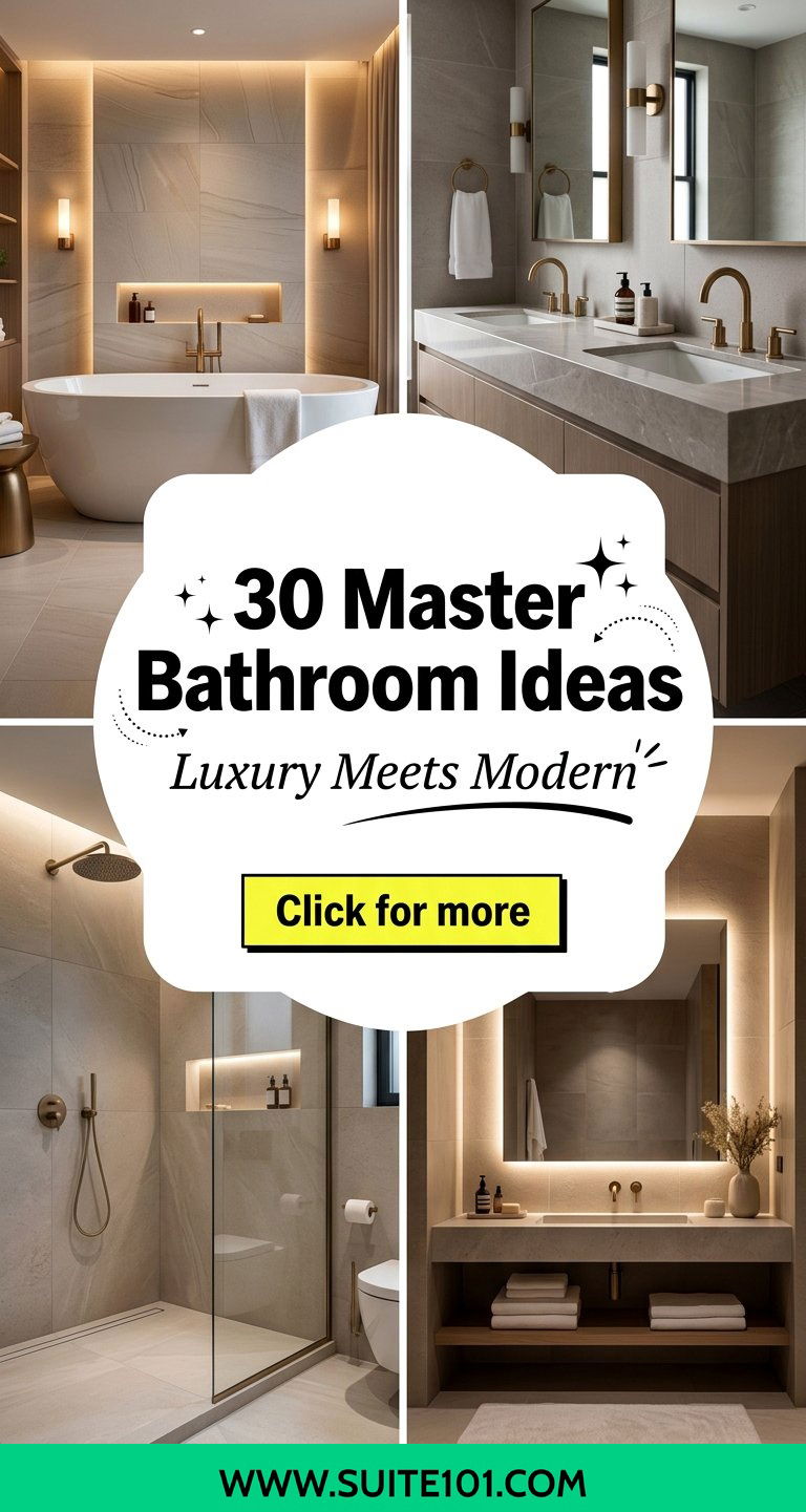 30 Master Bathroom Ideas for a Luxurious Modern Refresh - 30 Master Bathroom Ideas for a Luxurious, Modern Refresh