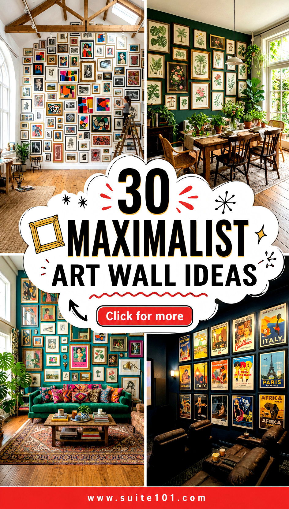 30 Maximalist Art Wall Ideas to Create Gallery-Worthy Impact - 30 Maximalist Art Wall Ideas to Create Gallery-Worthy Impact