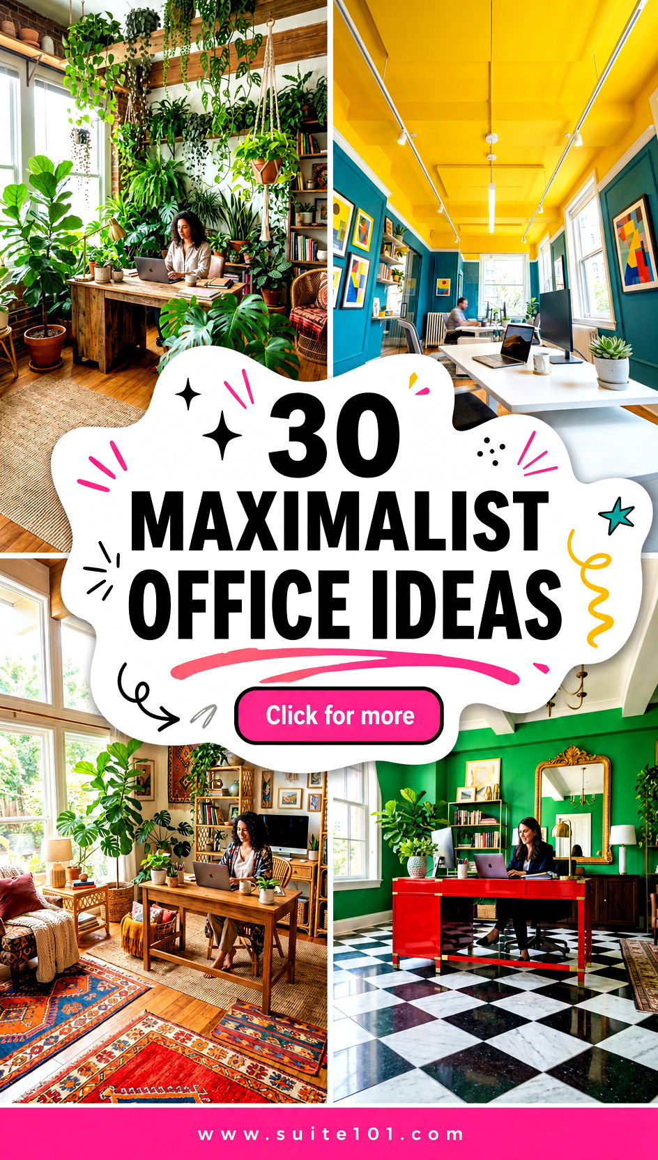 30 Maximalist Office Ideas to Boost Creativity and Personality - 30 Maximalist Office Ideas to Boost Creativity and Personality