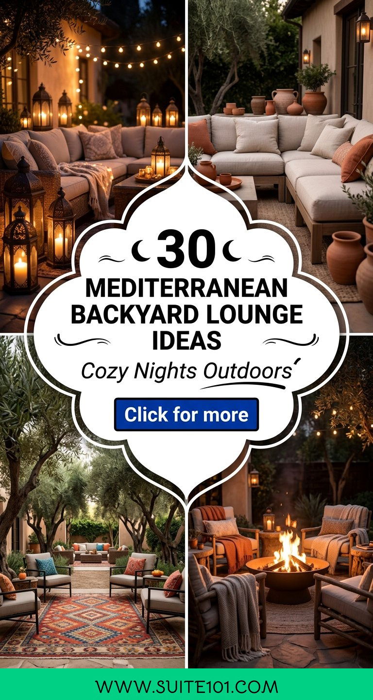 30 Mediterranean Backyard Lounge Ideas for Cozy Nights Outdoors - 30 Mediterranean Backyard Lounge Ideas for Cozy Nights Outdoors