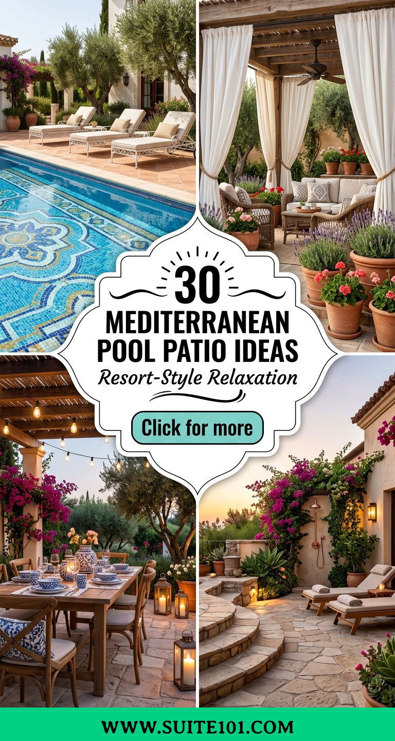 30 Mediterranean Pool Patio Ideas for Resort-Style Relaxation - 30 Mediterranean Pool Patio Ideas for Resort-Style Relaxation
