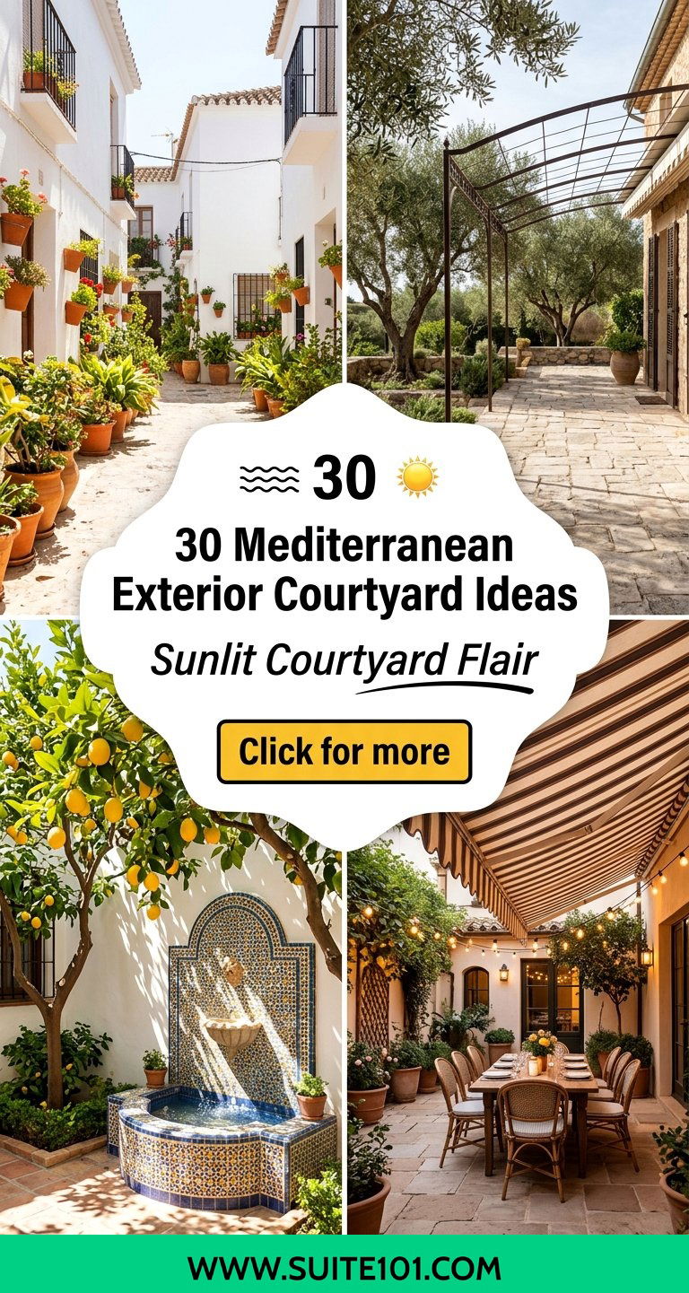 30 Mediterranean exterior courtyard ideas Sunlit Courtyard Flair - 30 Mediterranean exterior courtyard ideas: Sunlit Courtyard Flair