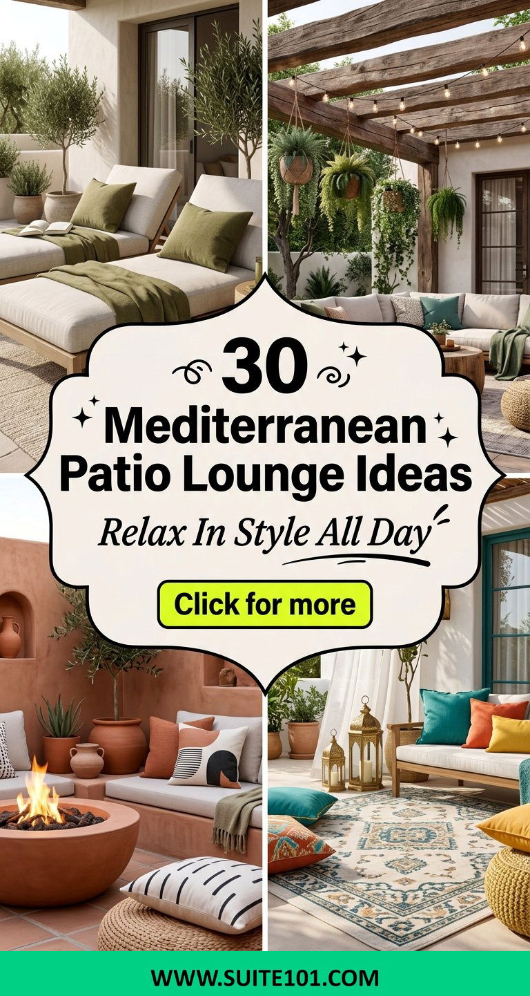 30 Mediterranean patio lounge ideas Relax In Style All Day - 30 Mediterranean patio lounge ideas: Relax In Style All Day