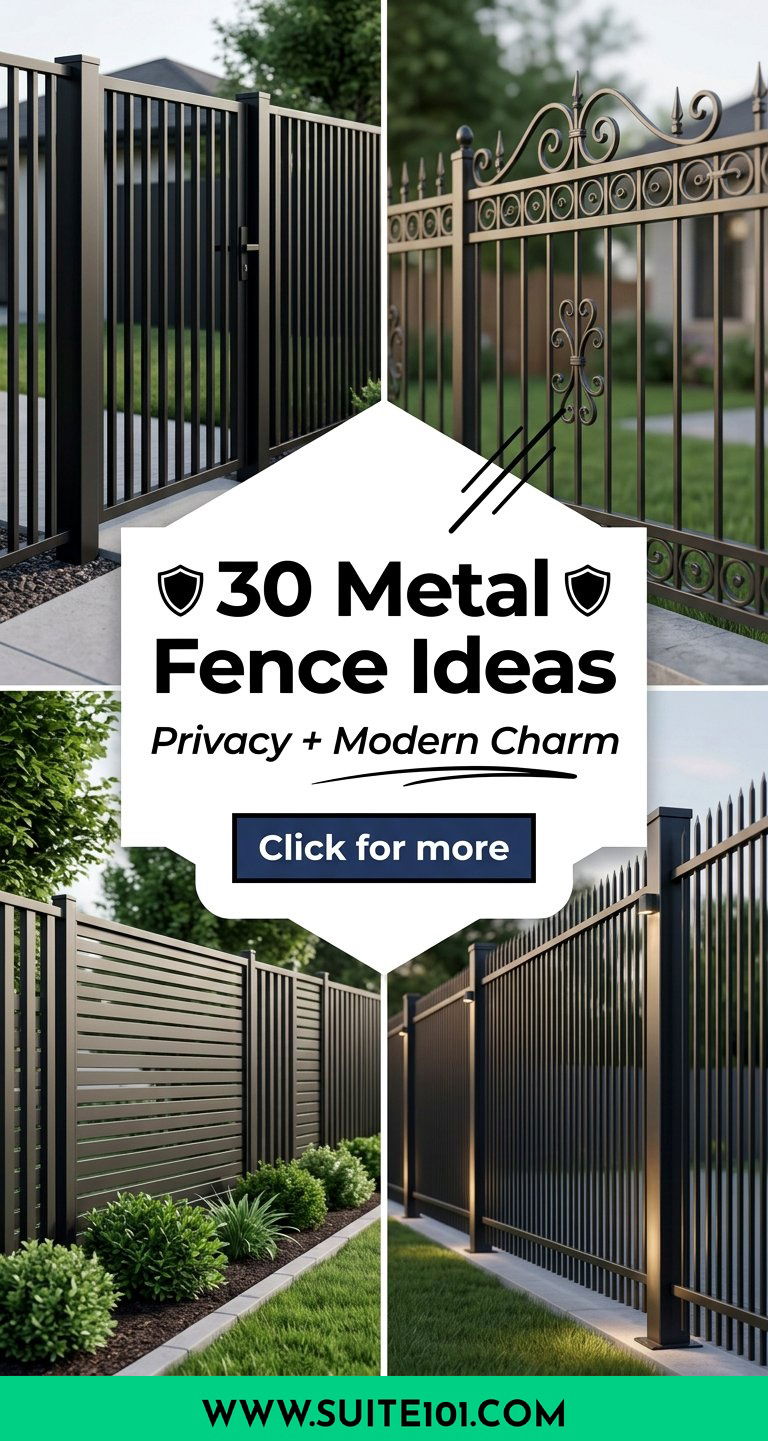 30 Metal Fence Ideas for Privacy Security and Modern Charm - 30 Metal Fence Ideas for Privacy, Security, and Modern Charm