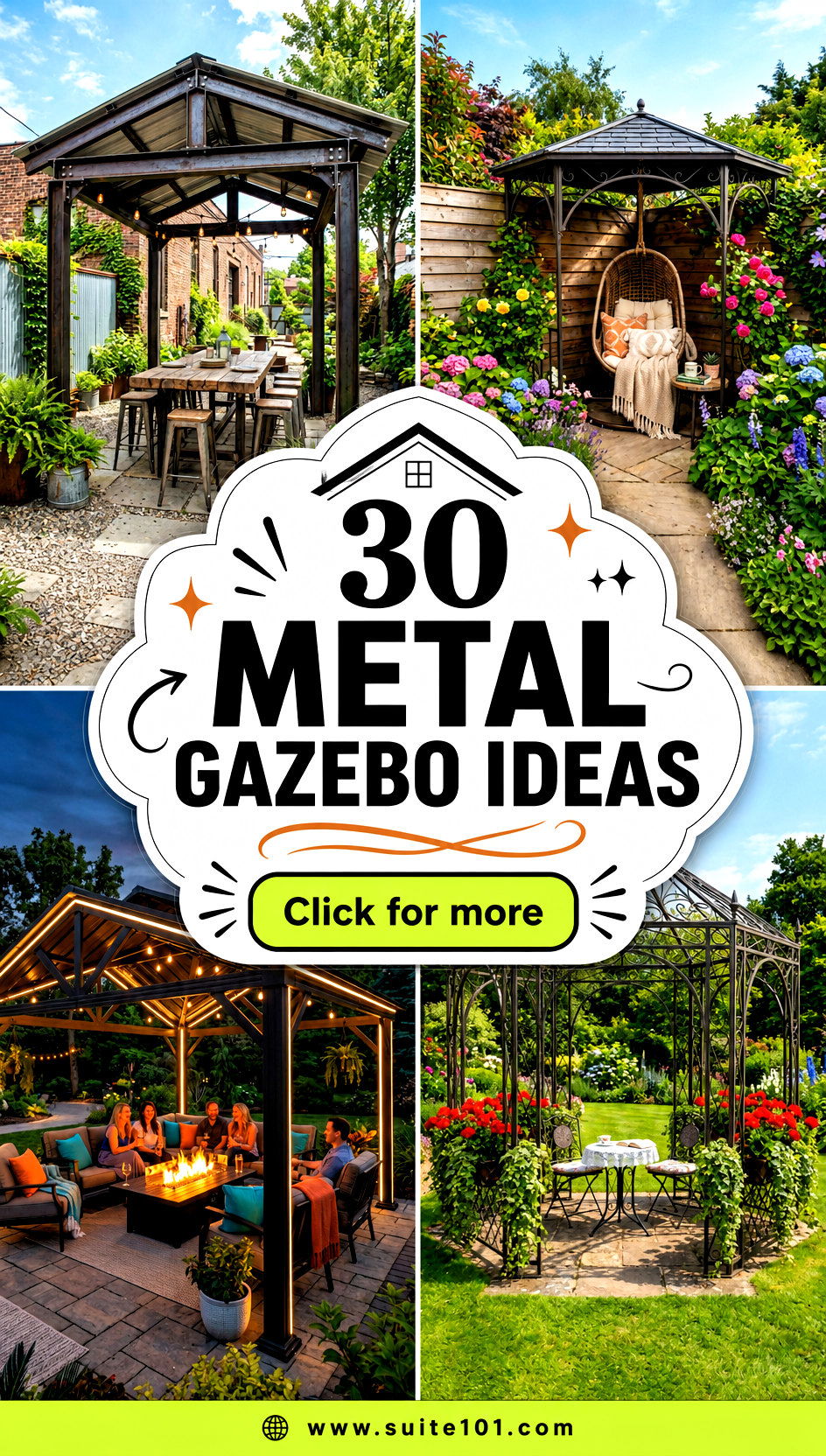 30 Metal Gazebo Ideas for Backyard Shade and Entertaining - 30 Metal Gazebo Ideas for Backyard Shade and Entertaining