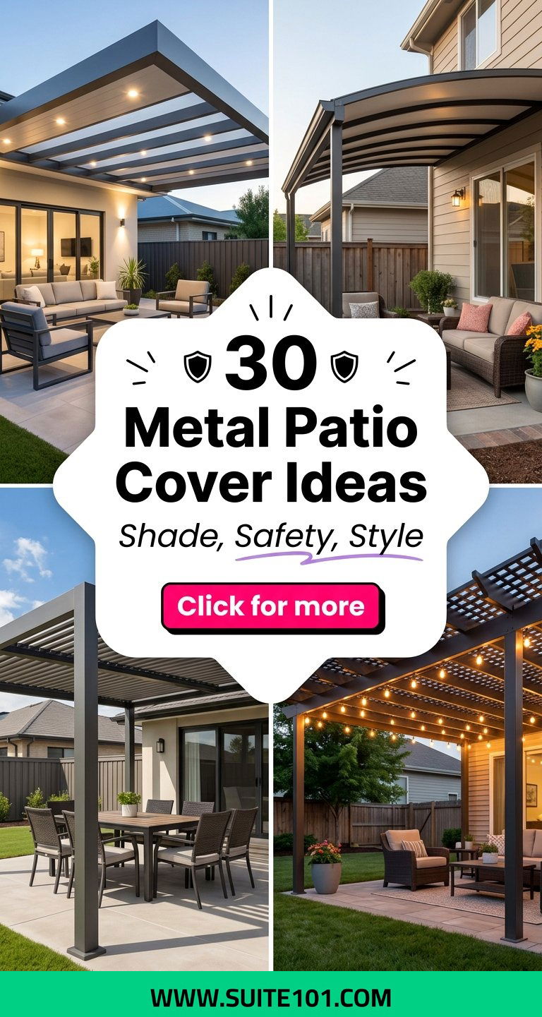 30 Metal Patio Cover Ideas for Shade Safety and Style - 30 Metal Patio Cover Ideas for Shade, Safety, and Style