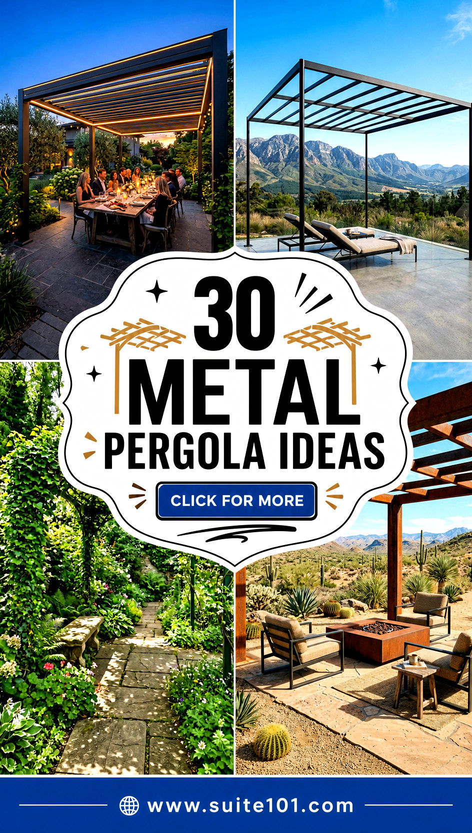 30 Metal Pergola Ideas to Create Shade Style and Outdoor Drama - 30 Metal Pergola Ideas to Create Shade, Style, and Outdoor Drama