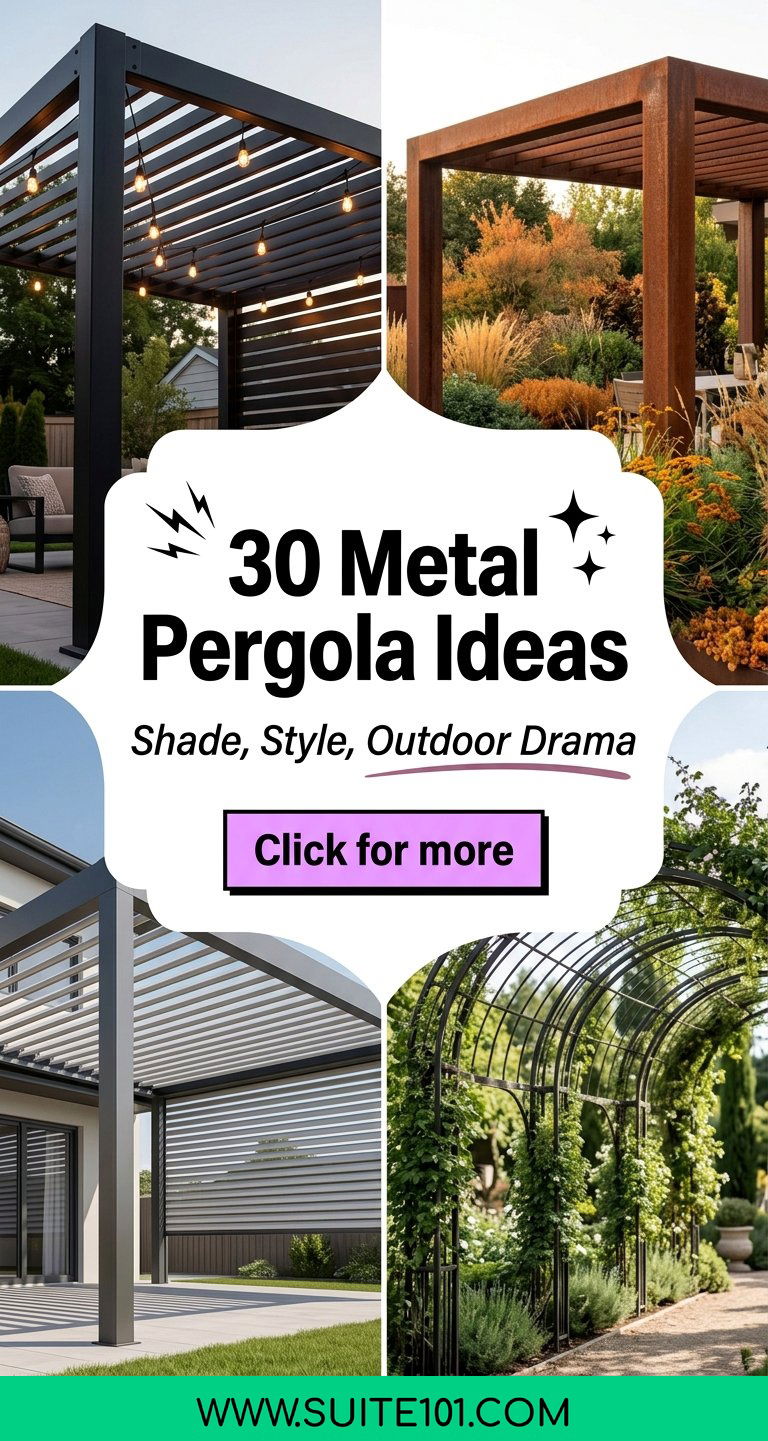 30 Metal Pergola Ideas to Create Shade Style and Outdoor Drama - 30 Metal Pergola Ideas to Create Shade, Style, and Outdoor Drama