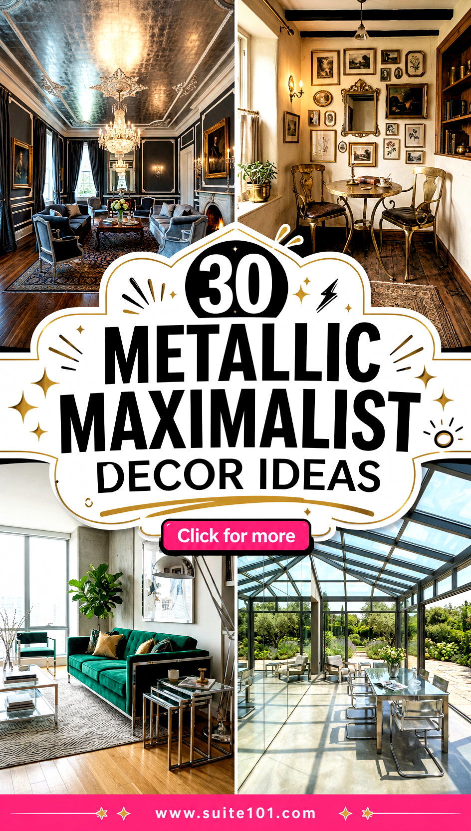 30 Metallic Maximalist Decor Ideas to Go Bold and Sparkle - 30 Metallic Maximalist Decor Ideas to Go Bold and Sparkle