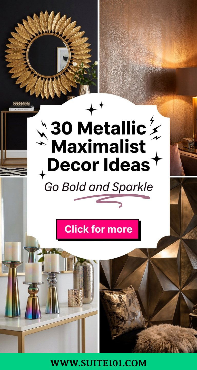 30 Metallic Maximalist Decor Ideas to Go Bold and Sparkle - 30 Metallic Maximalist Decor Ideas to Go Bold and Sparkle
