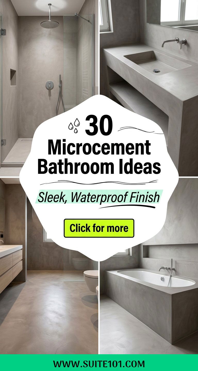 30 Microcement Bathroom Ideas for a Sleek Waterproof Finish - 30 Microcement Bathroom Ideas for a Sleek, Waterproof Finish