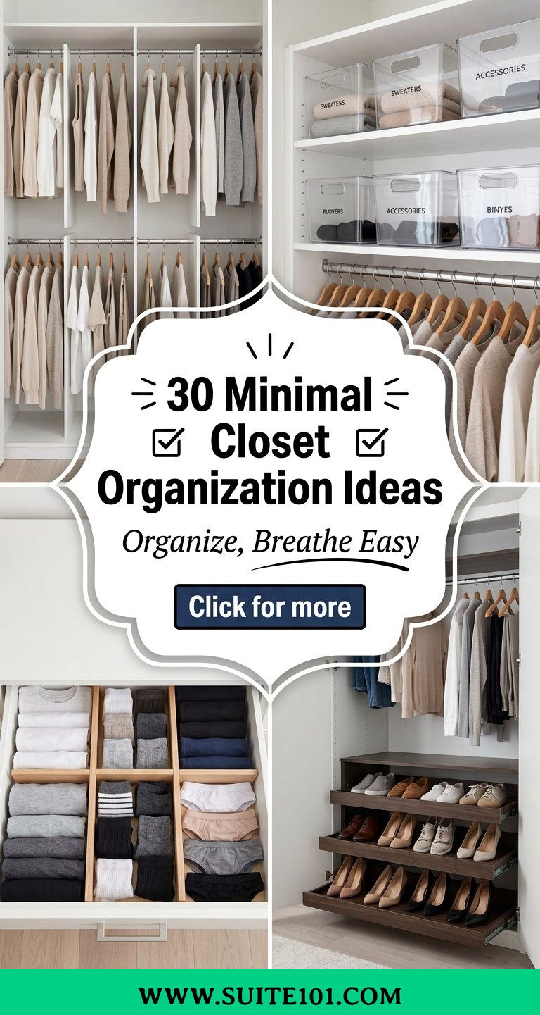 30 Minimal Closet Organization Ideas to Store More Stress Less - 30 Minimal Closet Organization Ideas to Store More, Stress Less